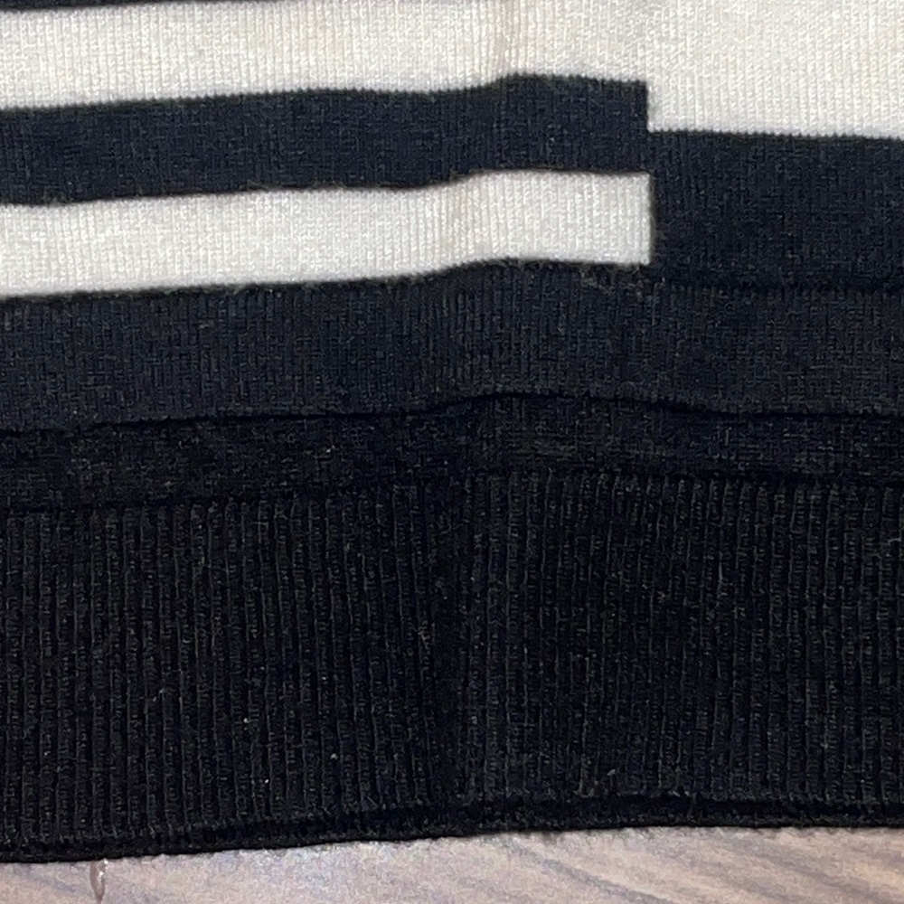 White House Black Market Striped Crew Neck Sweater with 3/4 sleeve - Picture 7 of 13